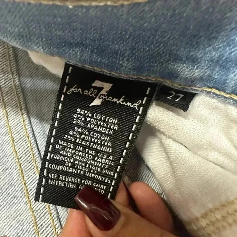 7 for All Mankind Josefina Skinny Boyfriend Jeans Size 27 - Picture 8 of 10